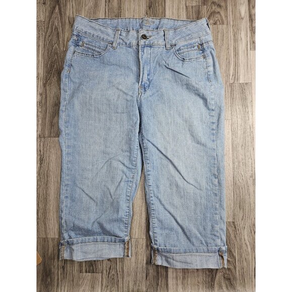 Riders by Lee Jeans Womens 12M Light Wash Denim Embroidered Pockets Shorts - Picture 1 of 8